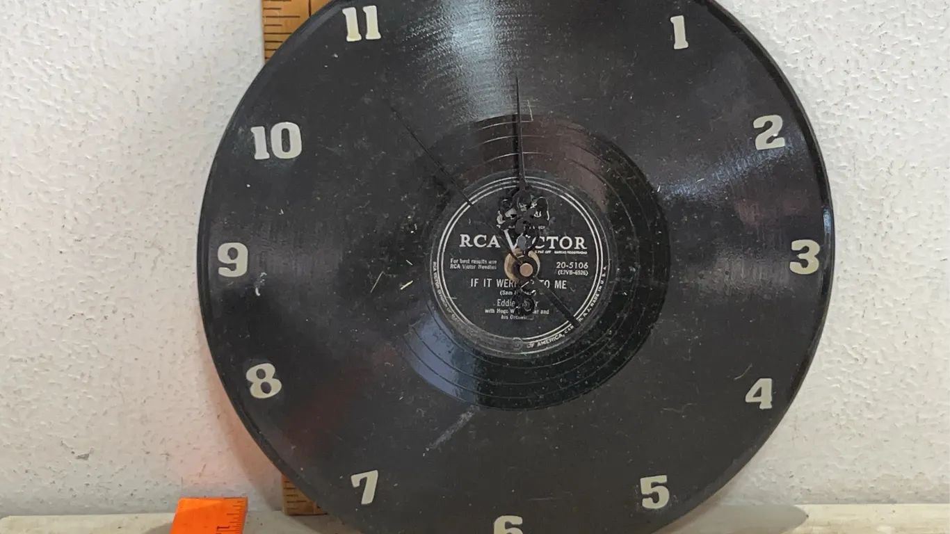 Hand Made RCA Victor Record Wall Clock 10"