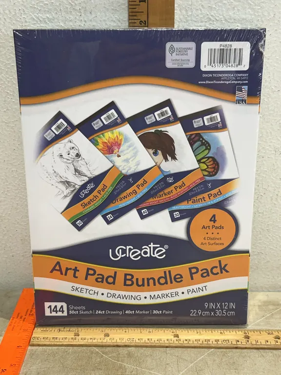 New U Create Art Pad Bundle Pack For Sketch/Drawing/Marker/Paint 144 Pc Sheets