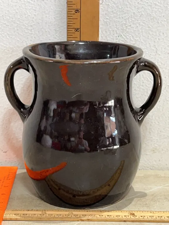 Double Handle Crock Vase 7.5" Tall