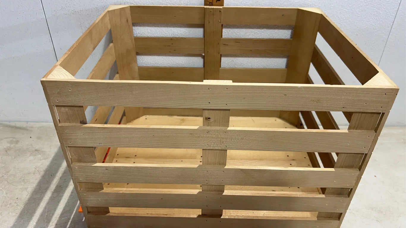 Handmade Wood Apple Crate 18.25"X14"X13"