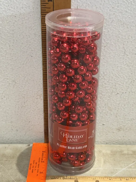 New Holiday Lane 20 Ft. Plastic Bead Garland