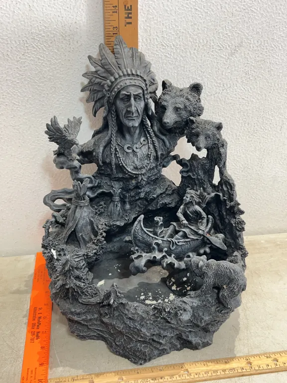 Resin Indian Water Fountain, Minor Chips