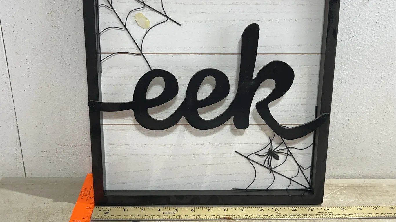 Eek Wall Decor 14"X14" (Spider Needs Glued In Place)