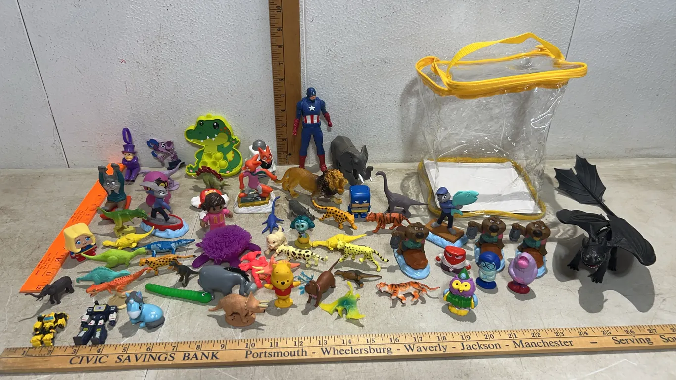 Assorted Toy Figures-Animals, Disney, Inside Out, Zootopia, Etc.