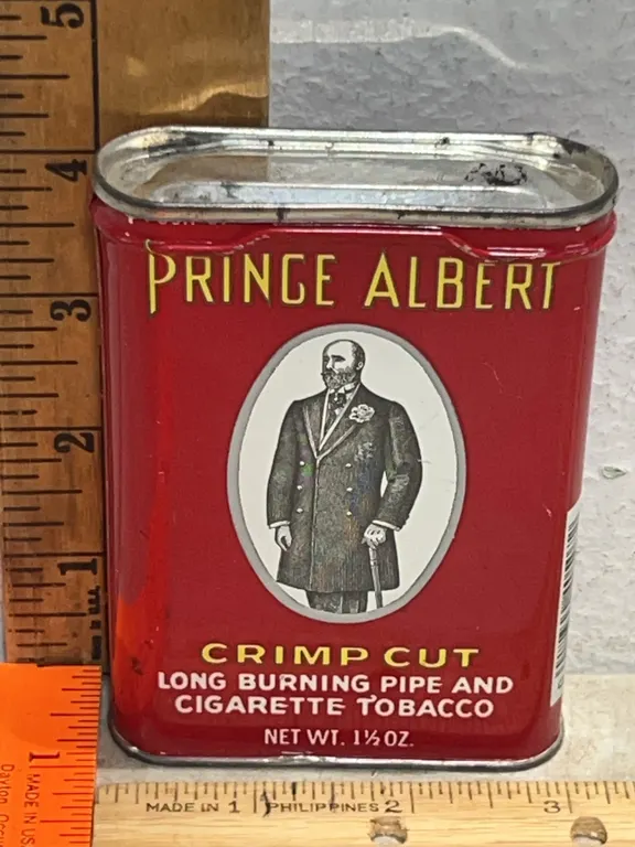 Vintage Prince Albert Crimp Cut Empty Tobacco Tin