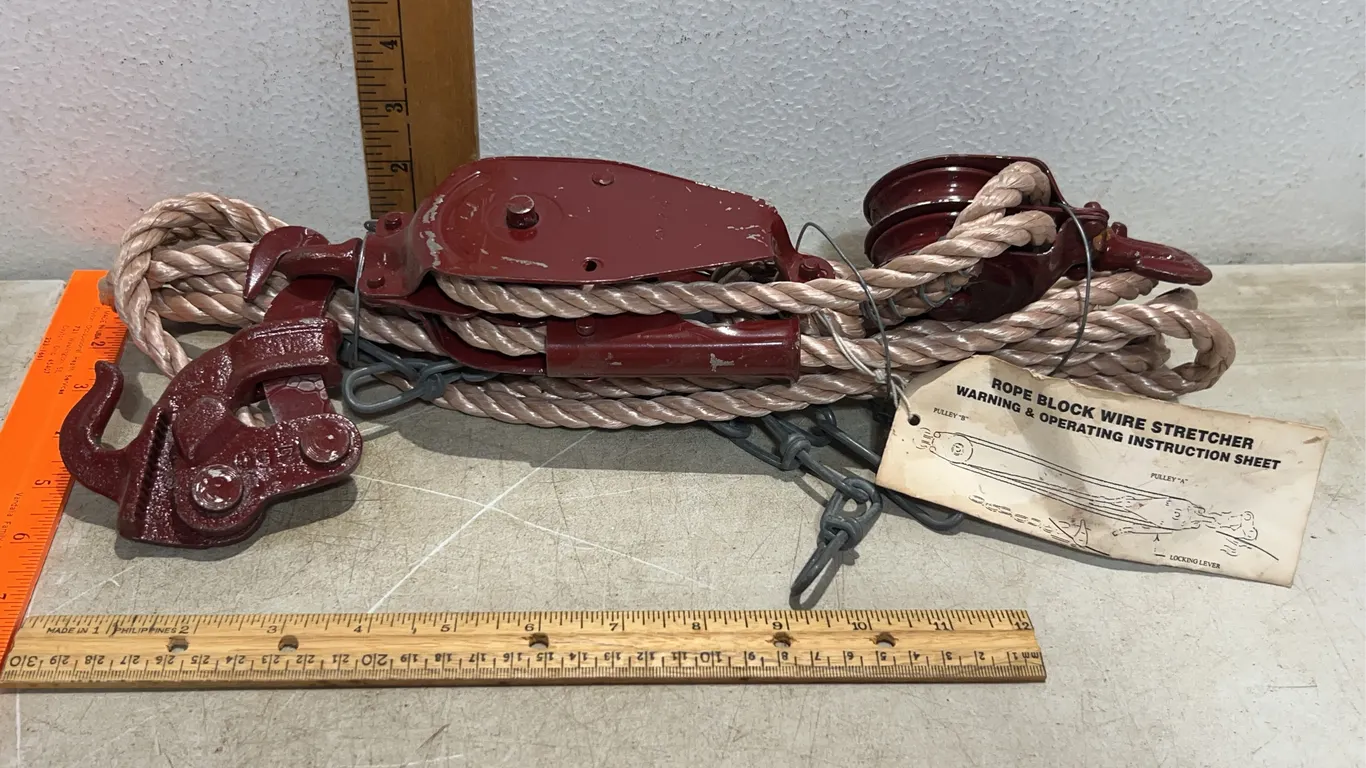 New Rope Block Wire Stretcher