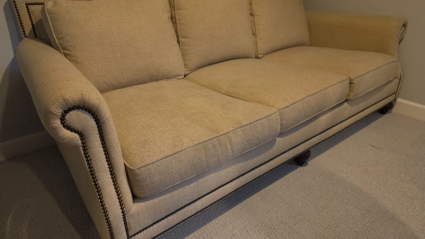 Bernhardt Rolled-Arm Sofa with Nailhead Trim