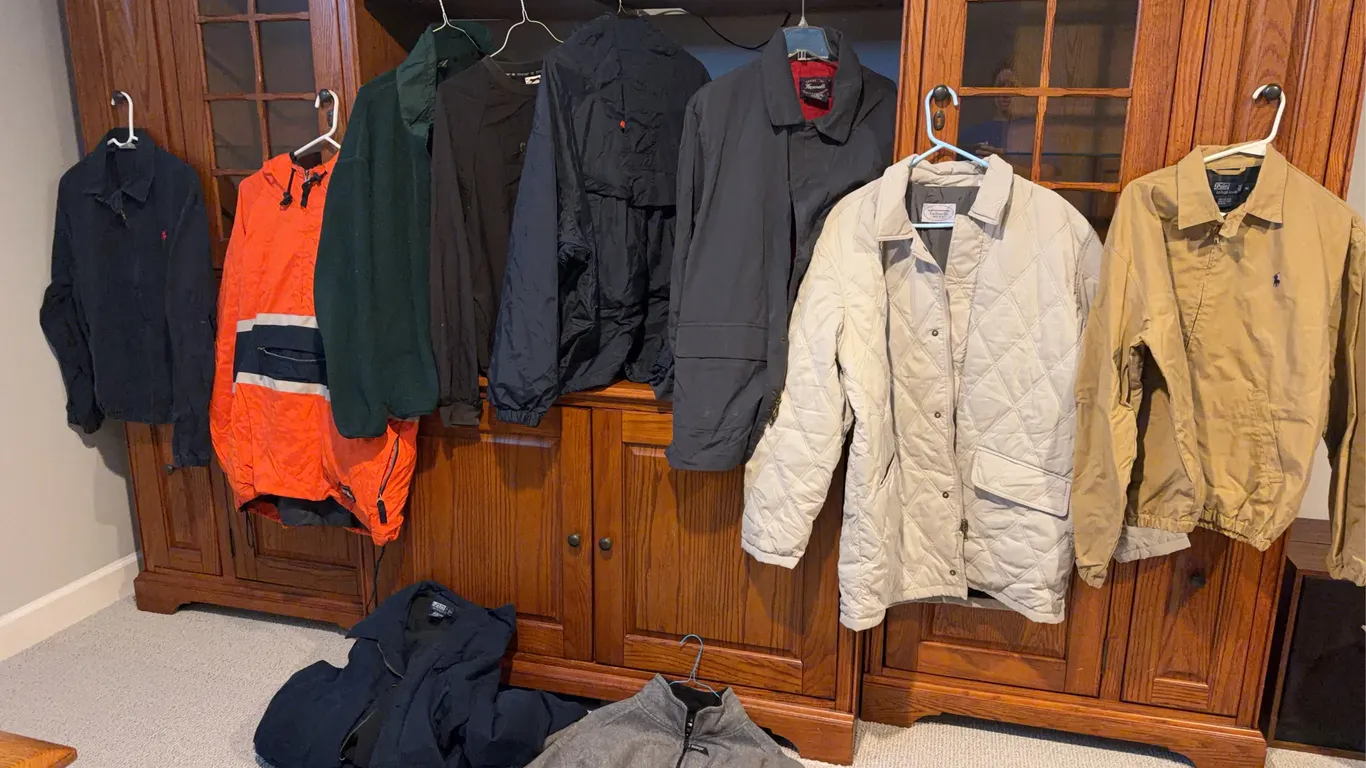 Men's Jacket Lot - Polo Ralph Lauren, Talbots, Saranac (10 Pieces)