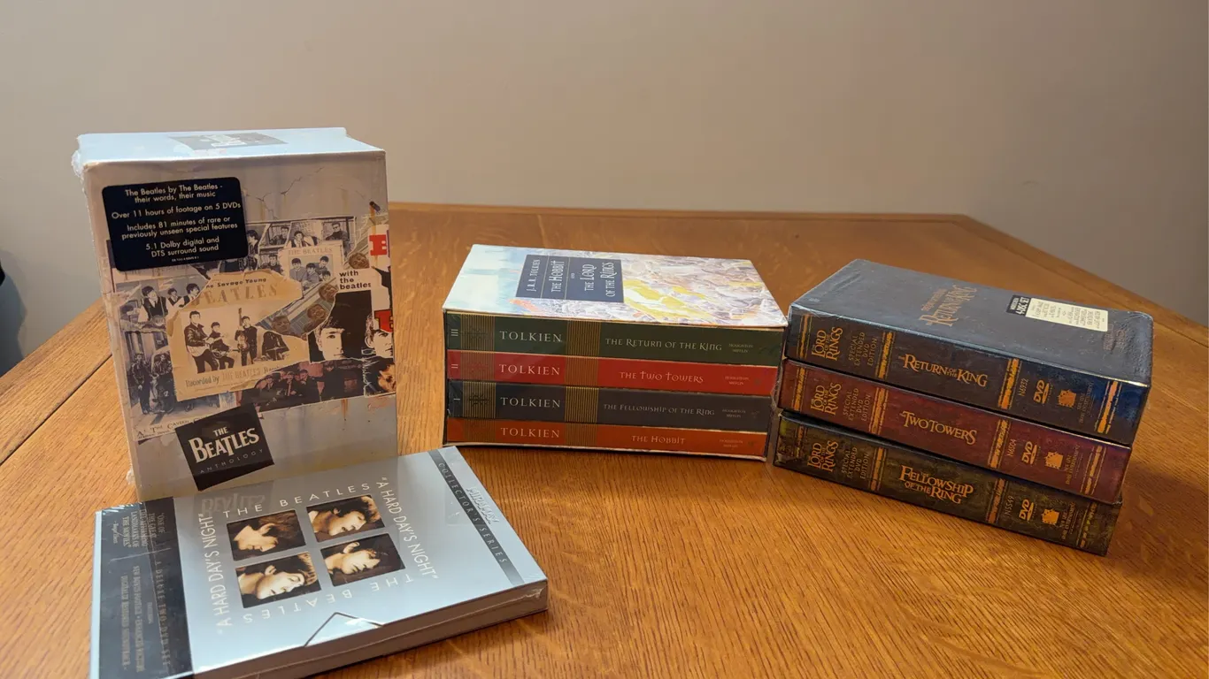 Beatles DVD/Book Set and Tolkien Lord of the Rings Box Sets