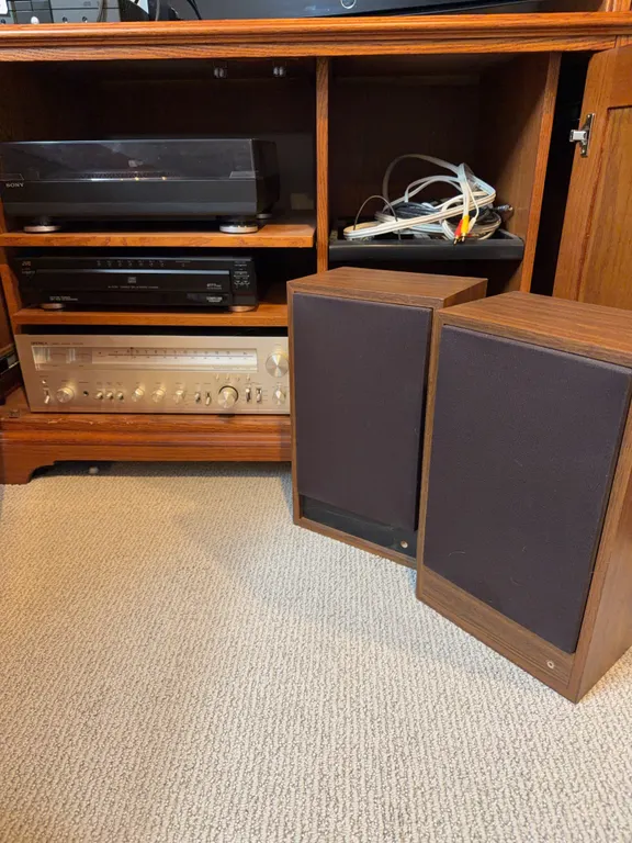 Sony Turntable, JVC CD Changer, Optonica Receiver & Speakers