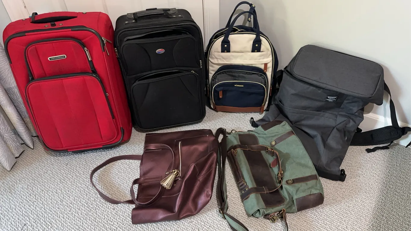 Assorted Luggage Lot - Suitcases, Backpacks, Duffels and Garment Bags
