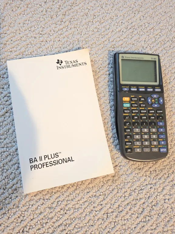 TI-83 Graphing Calculator and BA II Plus Manual