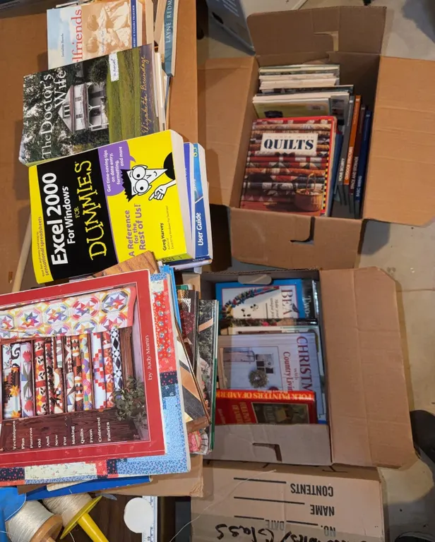 Large Mixed Lot of Books - Quilting, Fiction, Reference and More