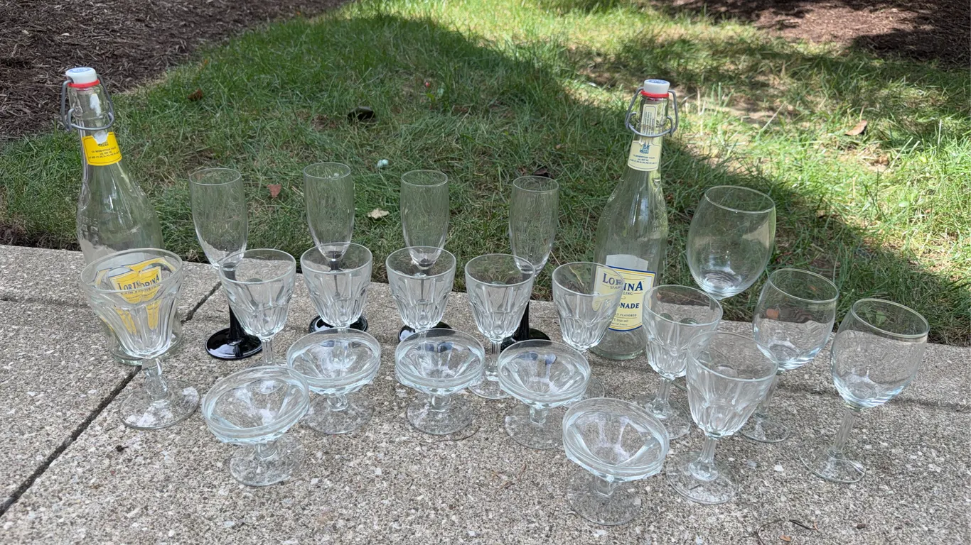 Assorted Wine, Champagne, and Coupe Glassware Set