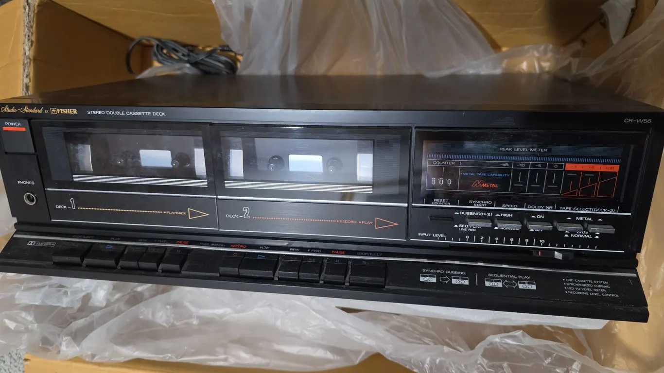 Fisher Studio-Standard CR-W56 Stereo Double Cassette Deck in Box