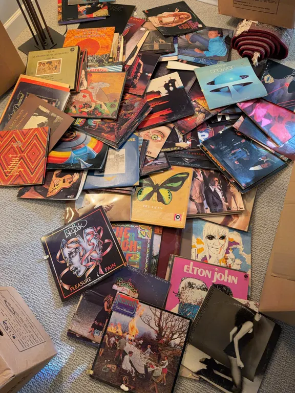 Large Vinyl LP Record Collection - Classic Rock and Pop