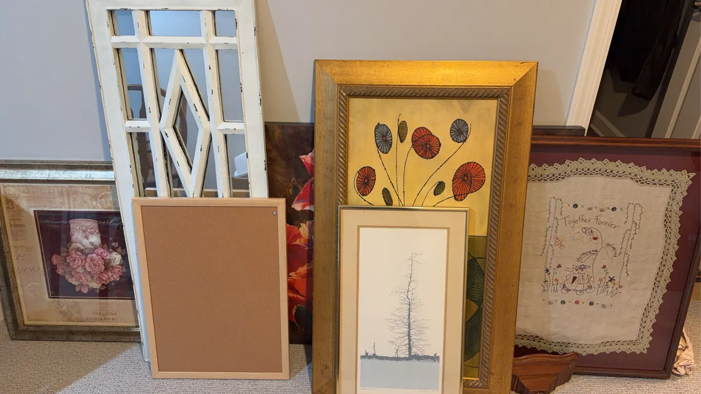 Gold Rope-Trim Framed Poppy Flower Print