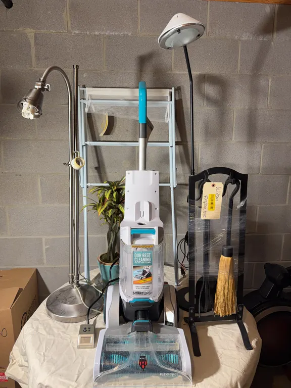 Fireplace Tools, Household Cleaning, Lighting & Utility Lot