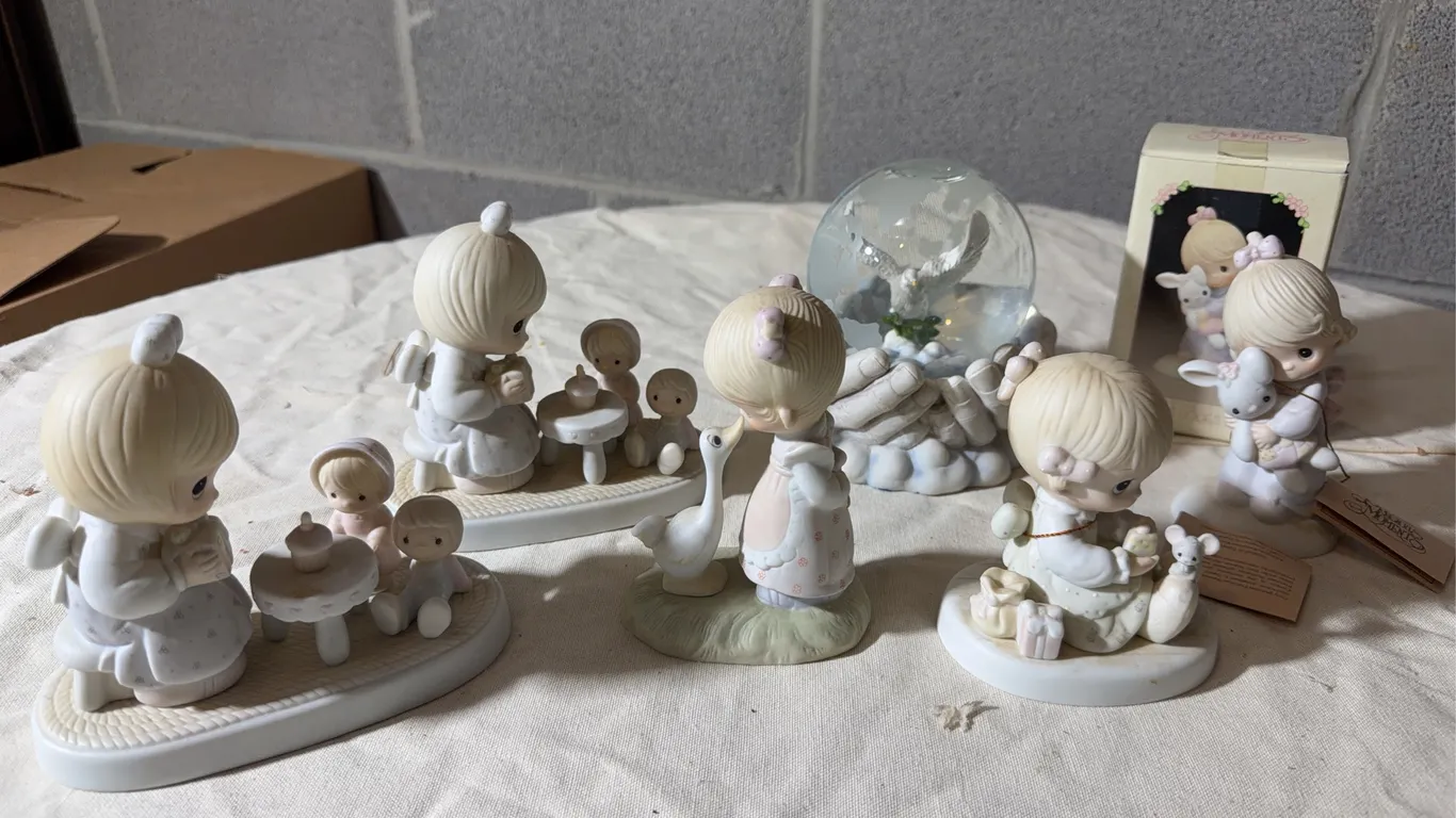 Precious Moments Porcelain Figurine Collection with Musical Elephant