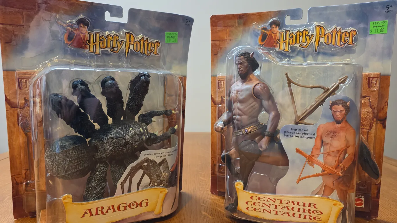 Harry Potter Aragog & Centaur Action Figures, Mattel, Sealed MOC