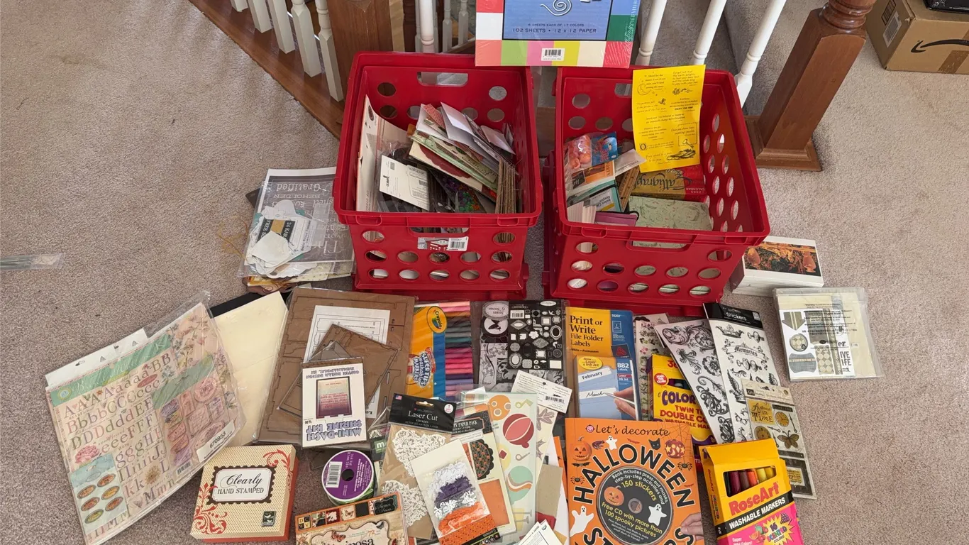 Large Scrapbooking and Papercraft Supply Lot