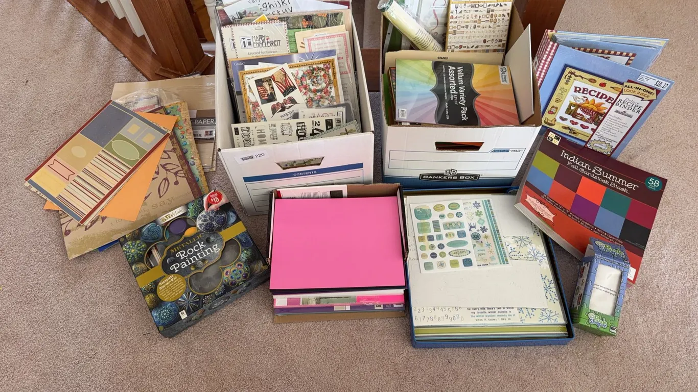 Large Scrapbooking and Paper Craft Supply Lot