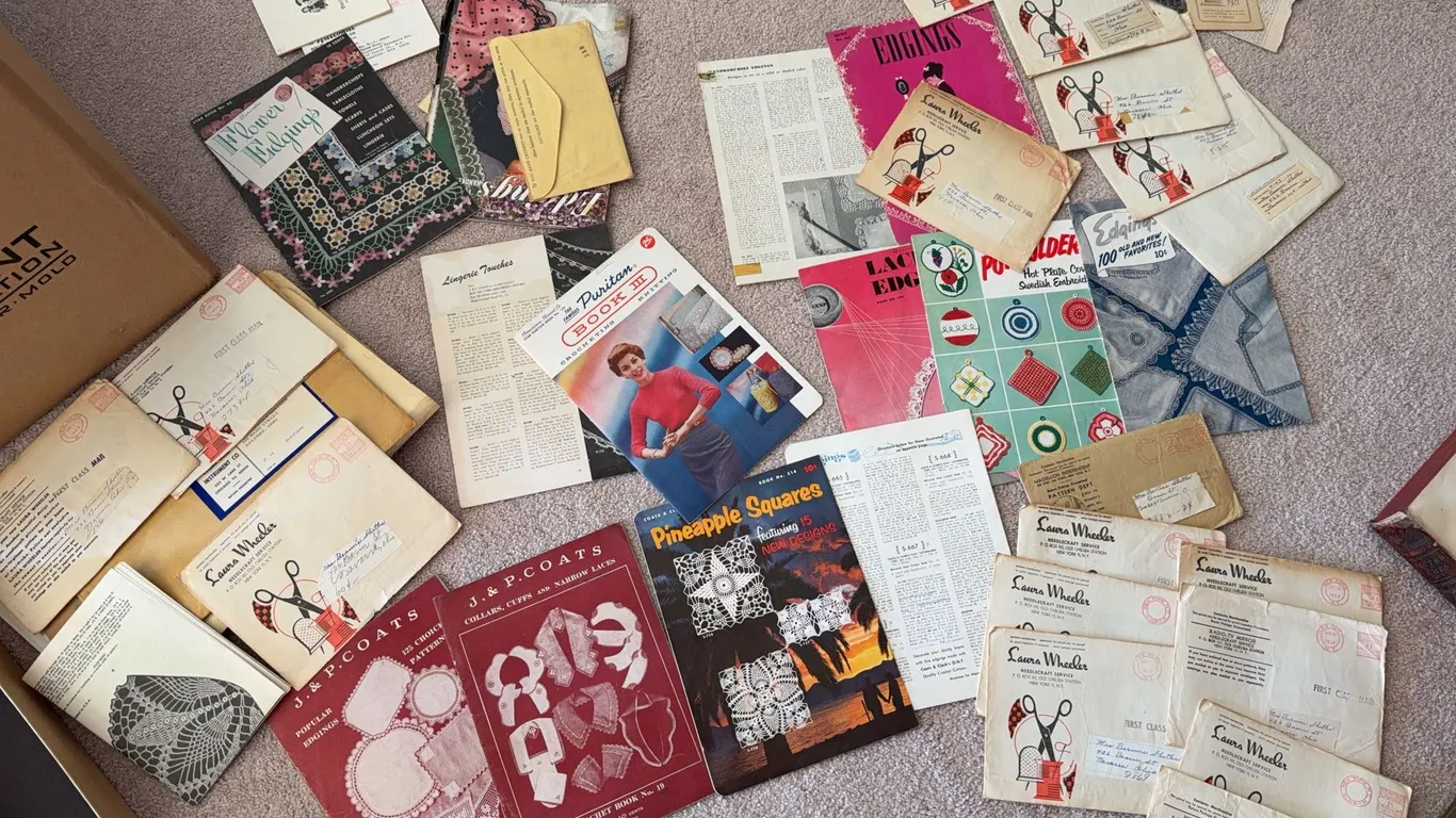 Vintage Pattern Pieces, Booklets, Cards, Etc.