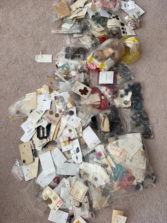 Large Vintage Sewing Button and Notions Collection