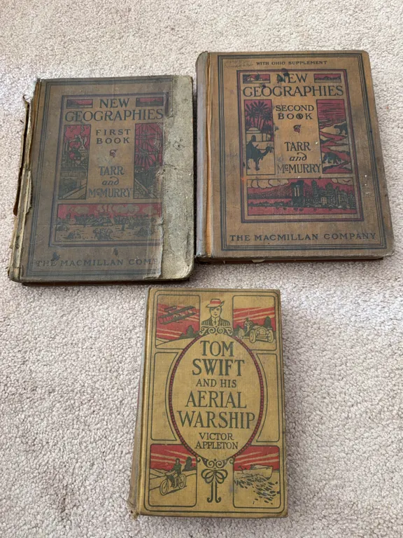 Antique Book Lot - New Geographies (Tarr and McMurry) and Tom Swift