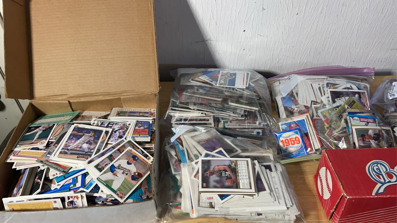 Huge Lot of Vintage Sports Cards - Baseball, Basketball, As Found