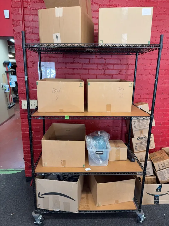 Metal shelf