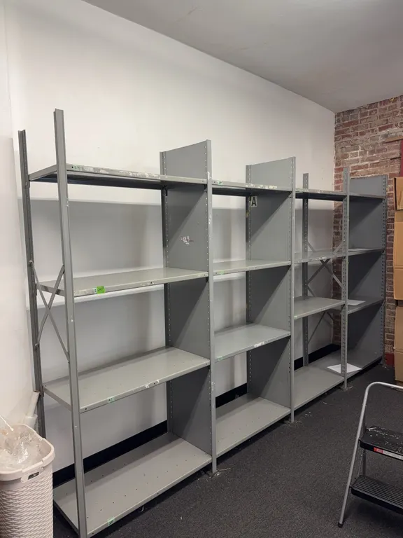 Large metal shelf