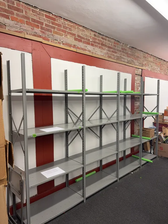 Large metal shelf