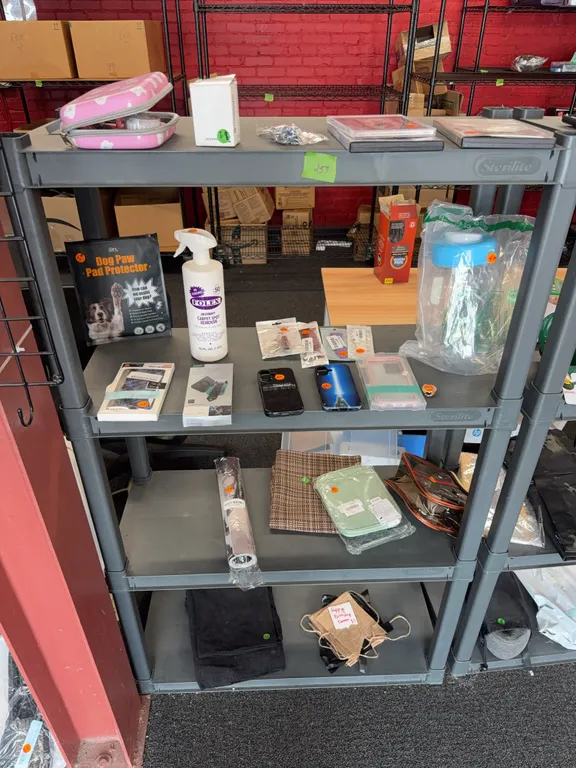 Shelving with contents