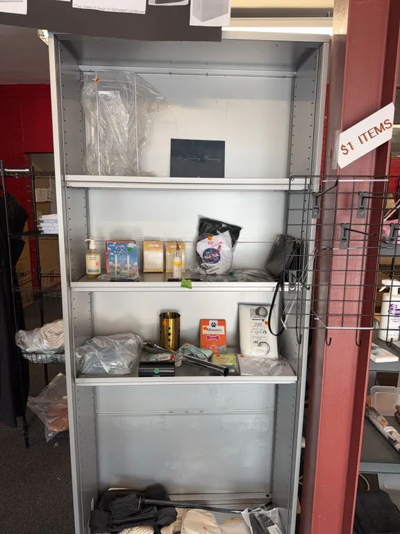 Shelving with contents