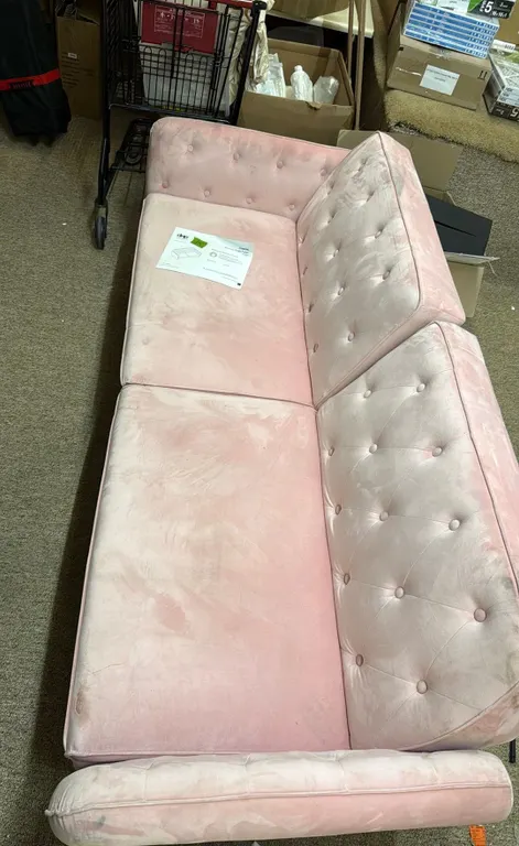 DHP Memory Foam Futon Sofa, Pink