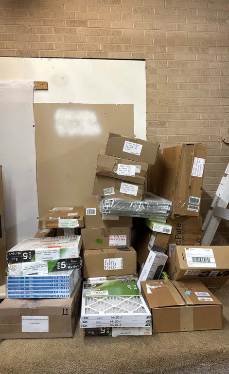 Lot of Air Filters and Related Supplies