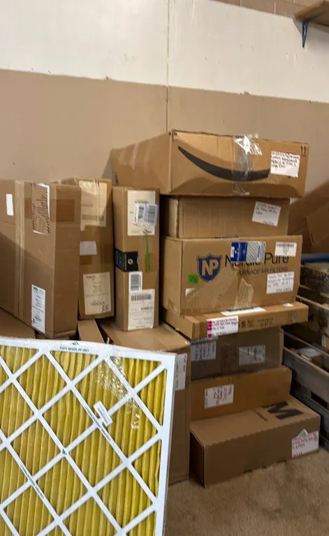 Lot of Air Filters and Miscellaneous Boxes