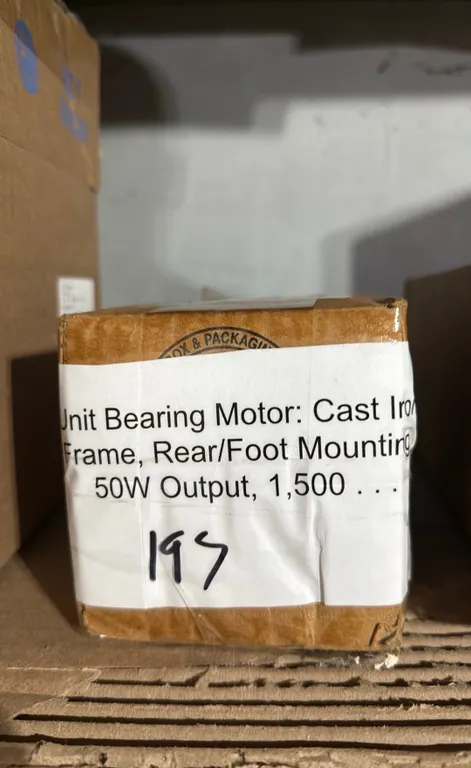 Unit Bearing Motor, Cast Iron Frame, 50W Output