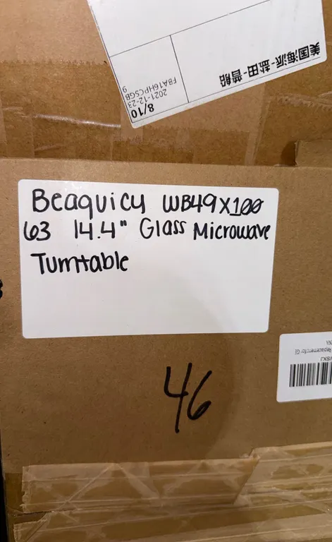 Beaquicy WB49X100 14.4" Glass Microwave Turntable