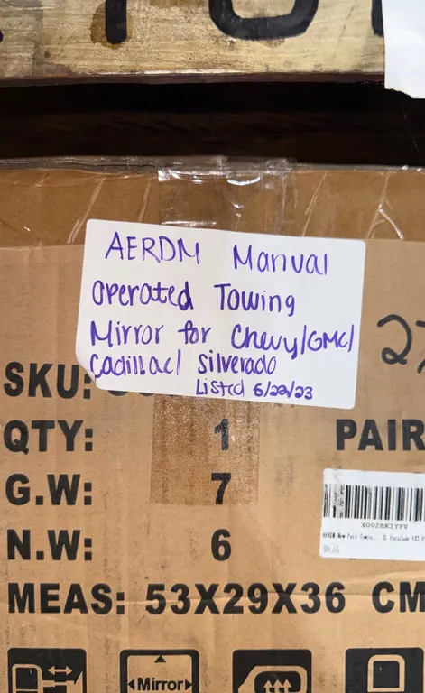 AERDM Manual Operated Towing Mirror for Chevy/GMC