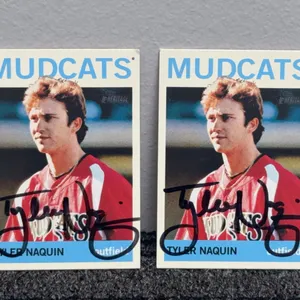(2) Tyler Naquin Autographed 2013 Topps Carolina Mudcats Cards