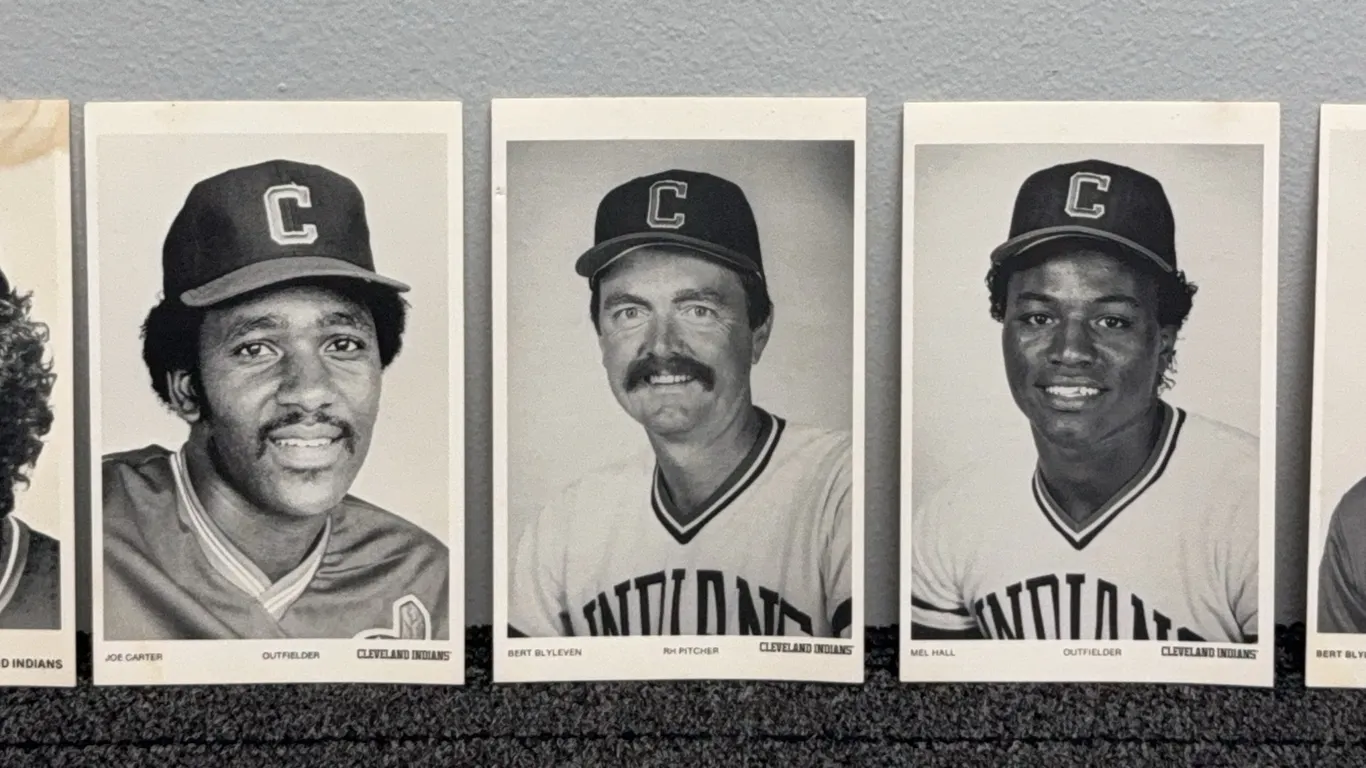 Vintage Cleveland Indians Black & White Press Pictures