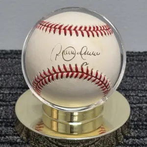 Robert Alomar Autographed Rawlings Amercian League Baseball w/ Ball Holder