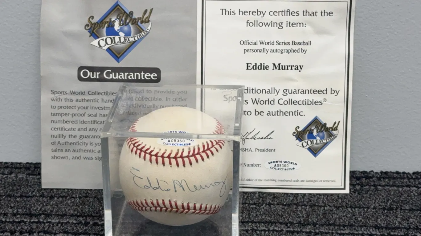Eddie Murray Signed 1995 World Series Baseball w/ COA