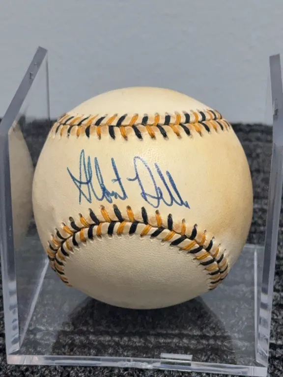 Albert Belle Autographed 1994 Pittsburgh All-Star Game Baseball w/ Ball Holder
