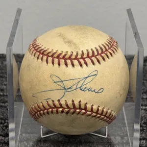 Jim Thome Autographed Game Used Rawlings Major League Baseball w/ Ball Holder