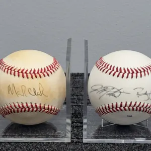 (2) Autographed Cleveland Indians Baseballs