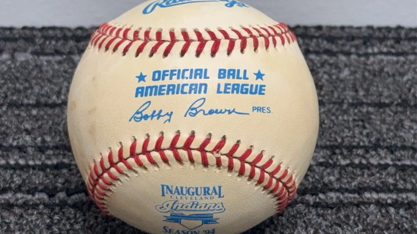 Vintage Rawlings Official 1994 Cleveland Indians Inaugural Season Baseball