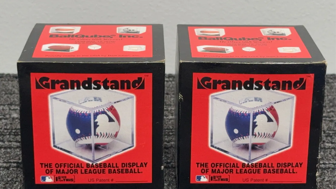 (2) New Grandstand Baseball Display Cubes